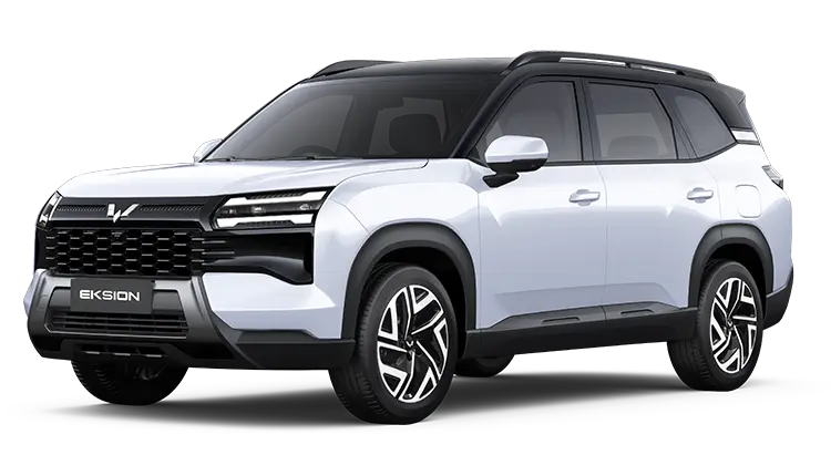 Wuling Eksion PHEV warna Frosty White di area dealer