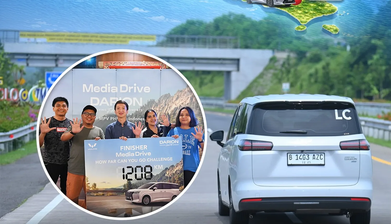 Wuling Darion PHEV menempuh perjalanan jauh hingga 1.000 km lebih