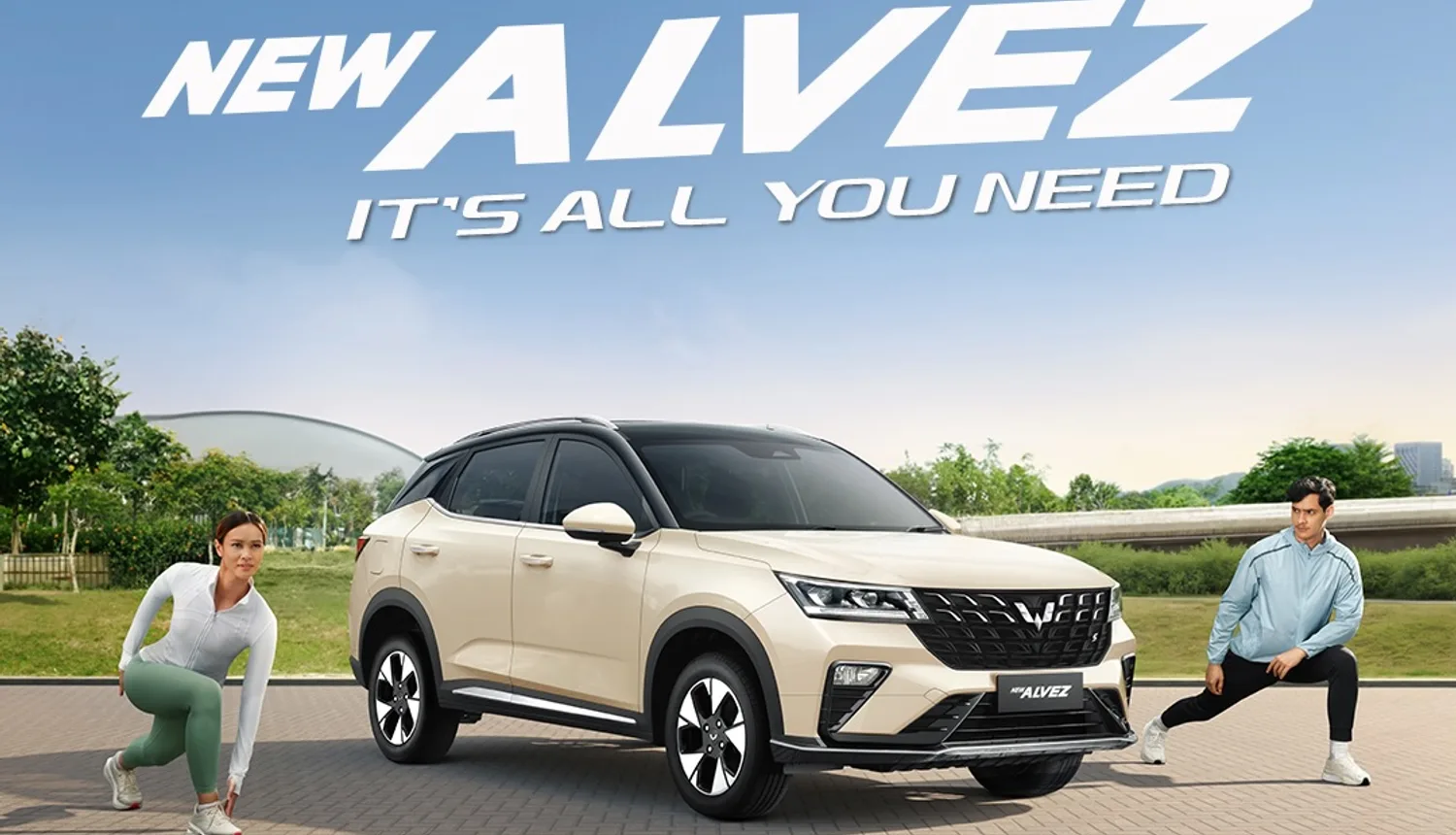 Wuling New Alvez tampil lebih stylish, tampak depan